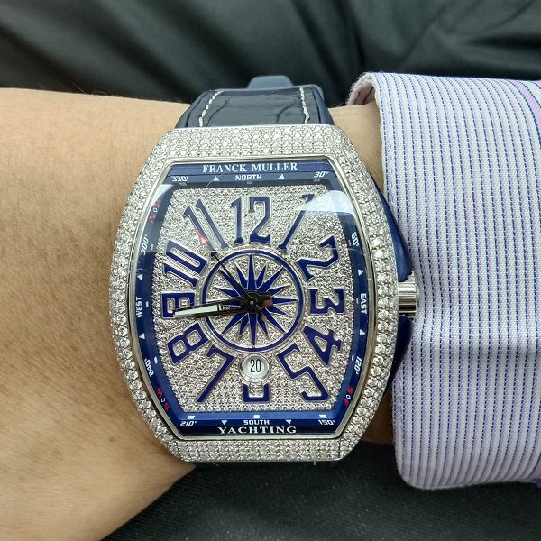 流當品拍賣 原裝 FRANCK MULLER 法蘭克穆勒 V45 SCDT 自動 男錶 9成9新 喜歡價可議ZR503