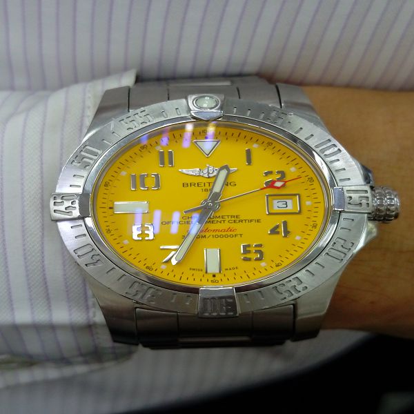 流當手錶拍賣 原裝 BREITLING 百年靈 復仇者II海狼 不銹鋼 男錶 喜歡價可議ZR333